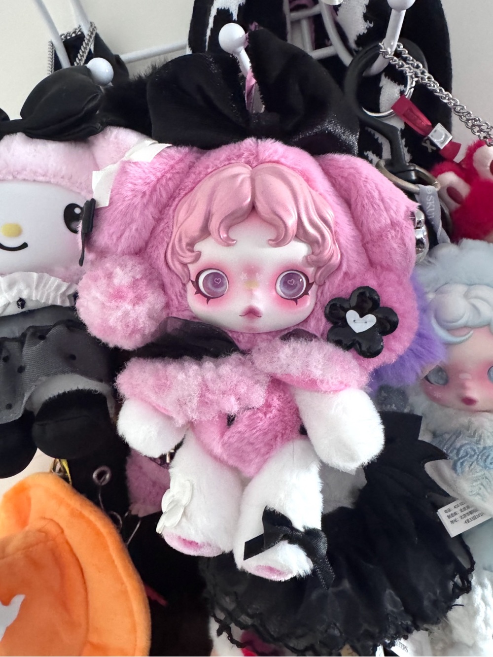 POP MART SKULLPANDA X My Melody Plush Doll Pendant AUTHENTIC